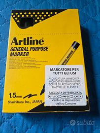 Artline 8 marcatori indelebili nero multisuxficie