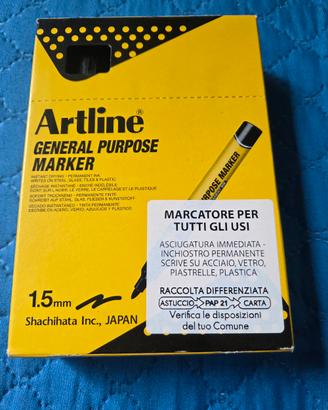 Artline 8 marcatori indelebili nero multisuxficie