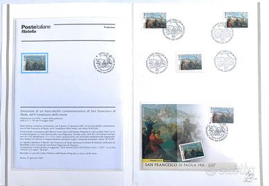 Folder Francobolli San Francesco di Paola (2007)