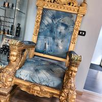 SET COMPLETO TRONO+DIVANETTO+POLTRONA 