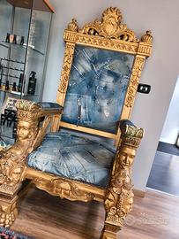 SET COMPLETO TRONO+DIVANETTO+POLTRONA 