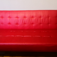 Divano letto in ecopelle
