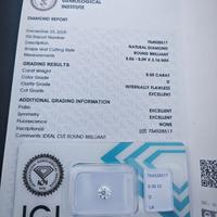 Diamante naturale IGI 0,50 D. IF. 3 EX