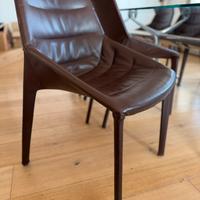 Set 8 sedie Outline originali Molteni in pelle