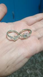 2 coppie di anelli demone e angelo