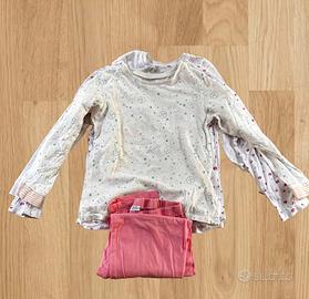 Lotto OVS bambina 8-9 anni (3 maglie + 1 pantalone