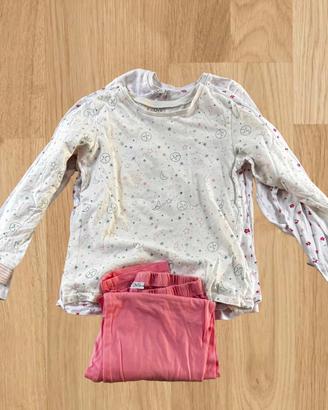 Lotto OVS bambina 8-9 anni (3 maglie + 1 pantalone