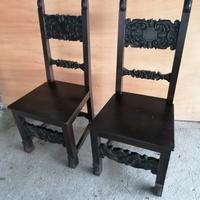 Coppia sedie prestigiose in legno
