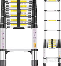 Scala Telescop Acciaio Inox, 4,4m Scala Estensibil