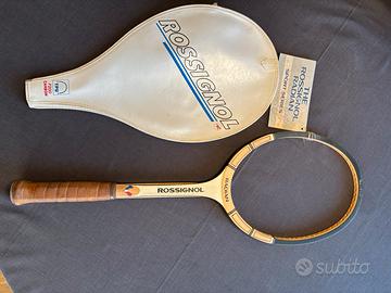 Racchetta da tennis vintage in legno ROSSIGNOL