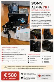 Sony Alpha 7R II  - Full Frame  42,4 MP - pari al 