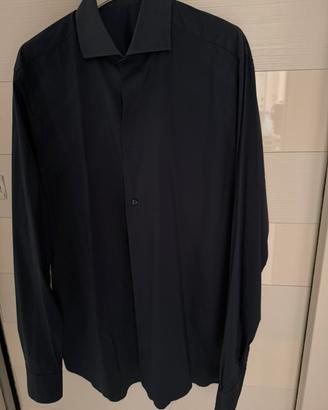 Camicia uomo blu scuro in cotone tg. 42 / 16.5