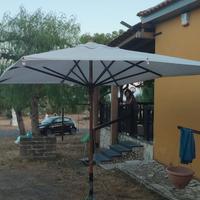 ombrellone artigianale da giardino 4 x 3 metri
