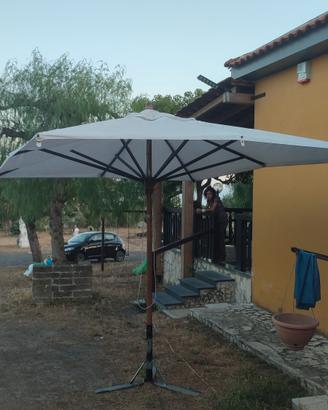 ombrellone artigianale da giardino 4 x 3 metri