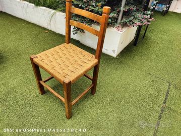 sedia d'epoca in corda 