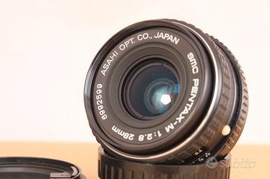 obiettivo pentax M 28 f2.8 manual focus