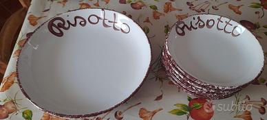 Piatto di portata + piatti per risotti in ceramica