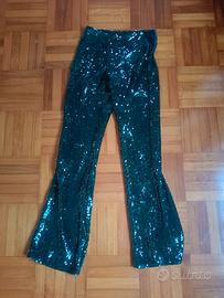 Pantaloni a zampa di paillettes Zara 