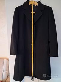 Cappotto donna nero lana e kashmire tg 46