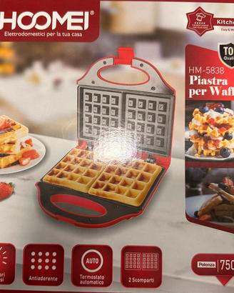 Piastra elettrica per Waffle Maker 750W