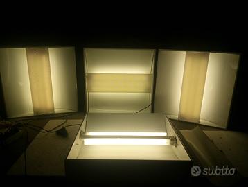 Plafoniere lampade soffitto neon tecmar 4x bianche