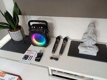 Karaoke altoparlante portatile bluetooth con 2 mic