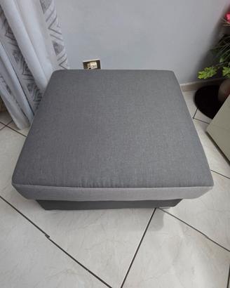 Divano letto grande materasso più puof e cuscini