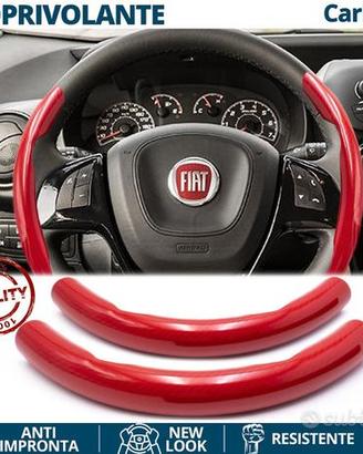 COPRIVOLANTE per FORD Effetto FIBRA CARBONIO Rosso