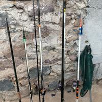 Canne da pesca trota lago