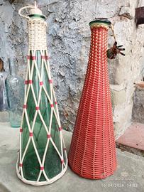 bottiglie vintage impagliate 
