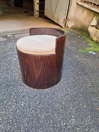 Pouff a pozzetto stile Deco anni 60