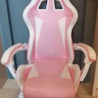 Sedia gaming poltrona con poggiapiedi reclinabile