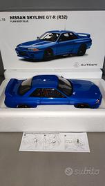 Autoart Nissan Skyline Gt R 32 Blu 1:18 Rarità