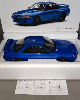 Autoart Nissan Skyline Gt R 32 Blu 1:18 Rarità