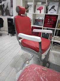 poltrona da barbiere vintage