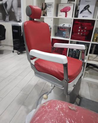 poltrona da barbiere vintage