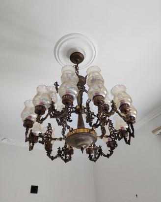 Lampadario vintage con 18 luci