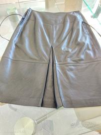 Gonna  longuette in vera pelle 