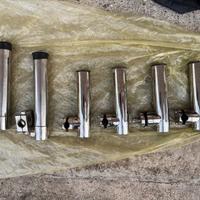 n.  6 portacanne da battagliola in acciaio Inox