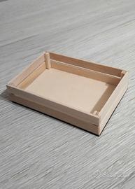 Cassetta scatola di legno naturale 