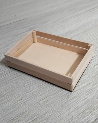 Cassetta scatola di legno naturale 