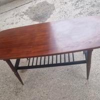 Tavolino Portariviste Design anni '50 Legno Ottone