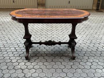 Tavolo da salotto vero vintage a medaglione