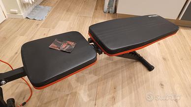 Panca + pesi e manubri e altro per palestra 