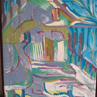 Quadro acrilico su tela 50x40 "Vecchia casa"