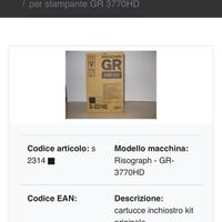 Inchiostro Risograph Gr3770