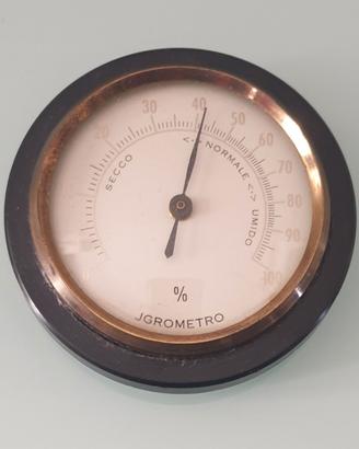 Antico Igrometro Barometro Portatile Vintage