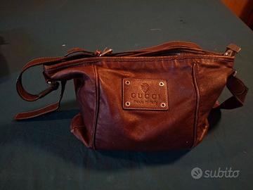 Borsa a tracolla GUCCI Vintage in Pelle Marrone