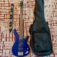 Basso Ibanez GSR 200 Blu + Custodia + Tracolla