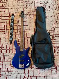 Basso Ibanez GSR 200 Blu + Custodia + Tracolla